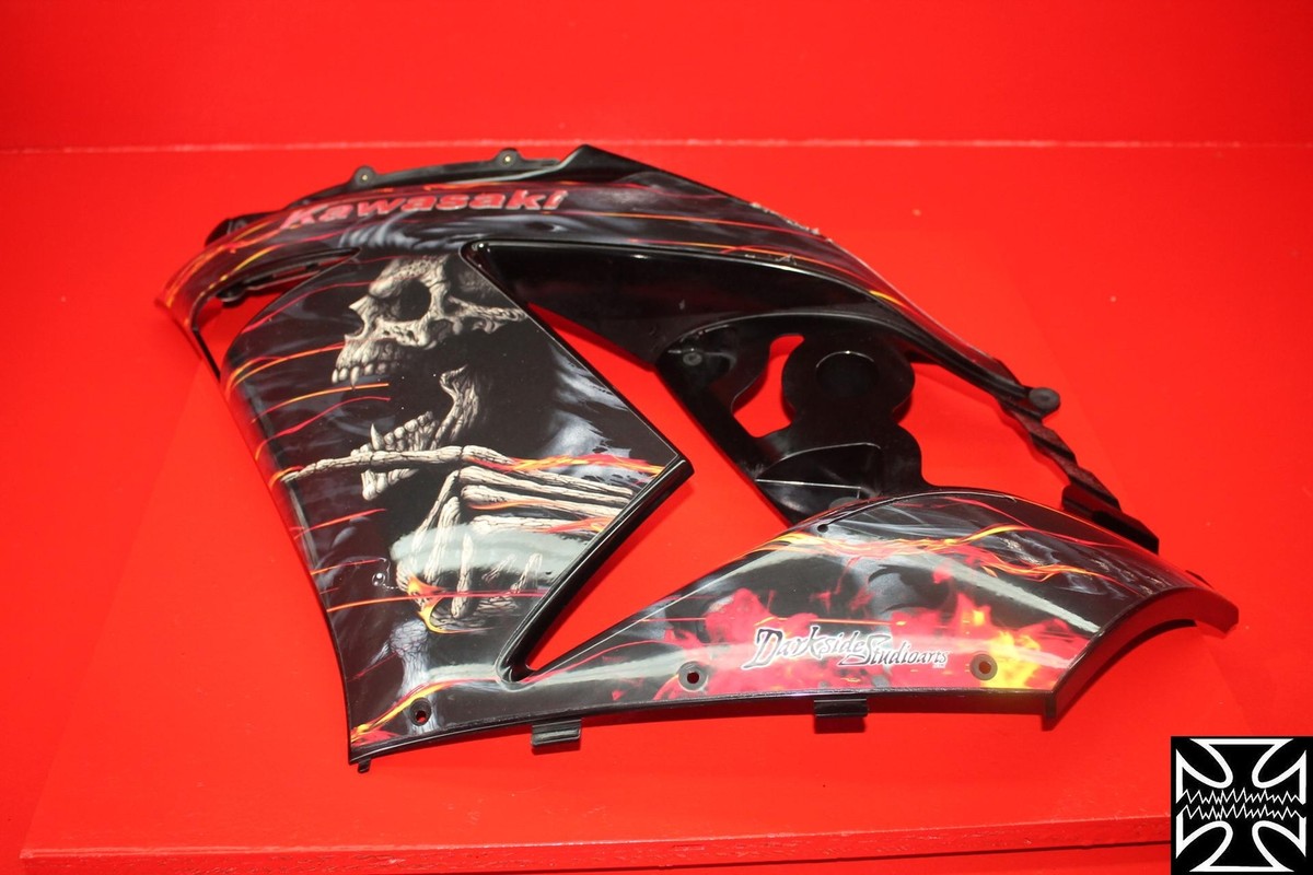 09 2009 KAWASAKI NINJA ZX14 LEFT LOWER MID UPPER SIDE FAIRING COWL
