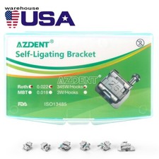 Dental Orthodontic Self-ligating Brackets Braces Mini Roth.022 Hooks 345