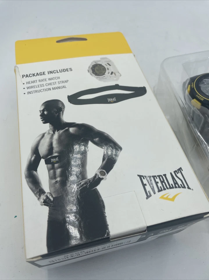 Everlast Women's EVWHR006BK Heart Rate Monitor Black Rubber Watch w, packaging 	 - Image 3 of 4