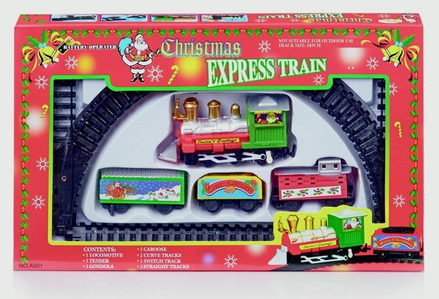 battery operated santa express train set