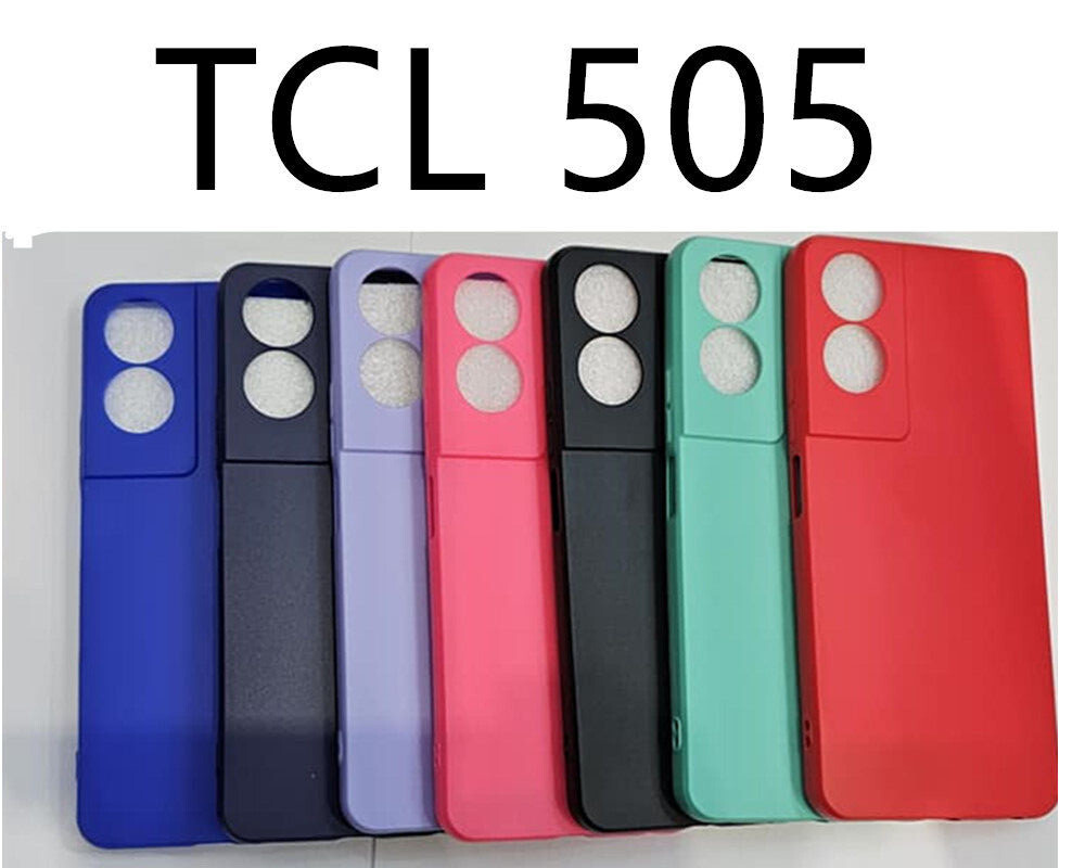 Moto G JDXHFF Cover Compatibile Con TCL 505 (6.75") Trasparente E 2 Pezzi Pellicola Protettiva In Vetro Temperato - Bumper Custodia Morbido Silicone Cover Tcl 505