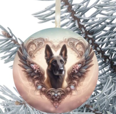 Belgischer Malinois Hund Hängekugel Geschenk Deko Weihnachten