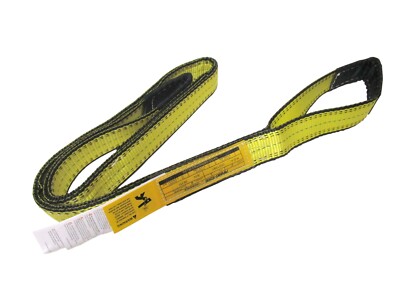 DD Sling 2 X 8' Heavy Duty Polyester Lifting Sling - Eye & Eye, 6400 Lbs Vertical Capacity, USA Made