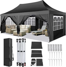 Heavy Duty EZ Pop Up Canopy 10x20 Wedding Party Tent Folding Gazebo w/Sidewalls~