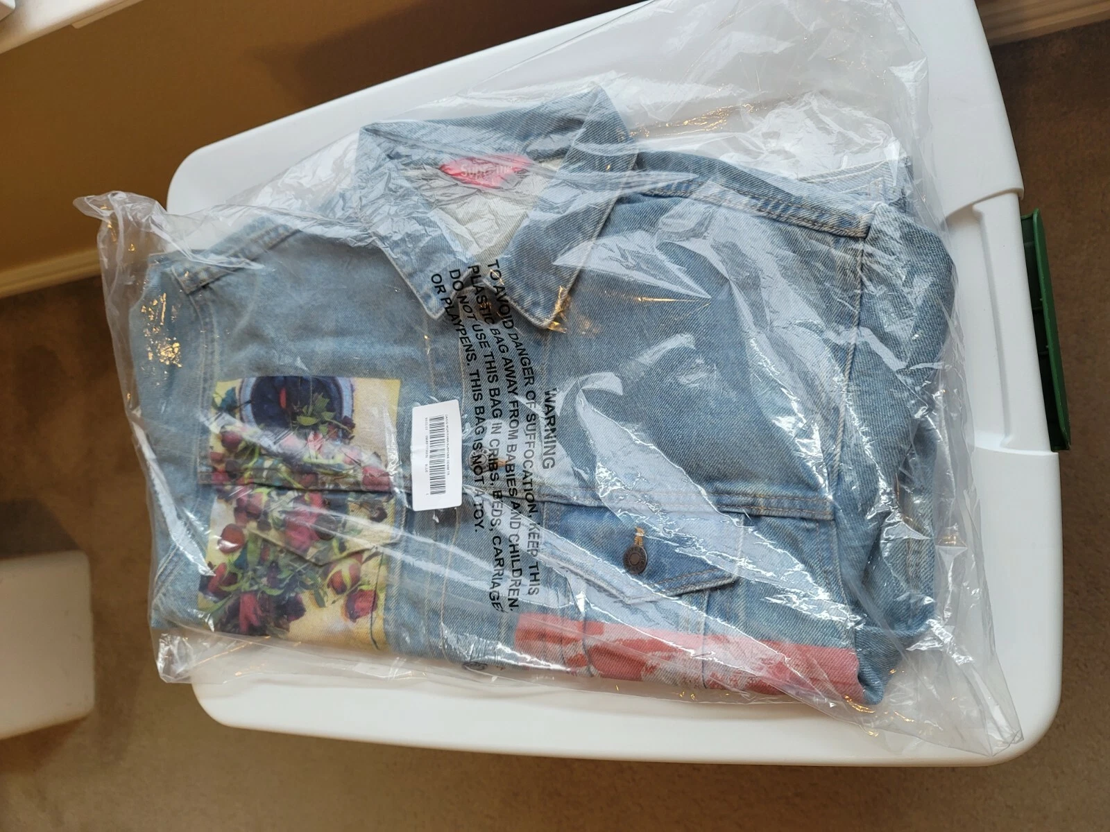 Neuf Supreme logo daido moriyama artwork homme unisexe denim veste jeans taille L 