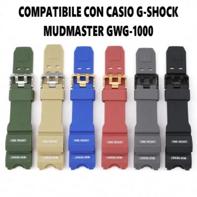 Bracelet de Montre pour Casio G-Shock Mudmaster gwg1000 GWG-1000 Noir Bleu Vert - Photo 1/4