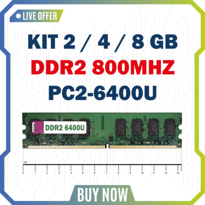 GLOBAL MEMORY Kit Di Memoria RAM 8 GB (2 X 4 GB) DDR2 800 MHz PC2 - Foto 4