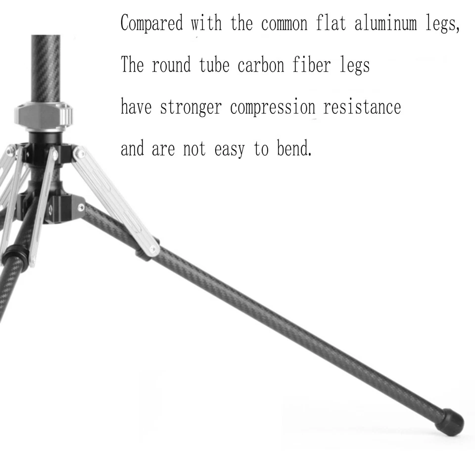 Marsace MF-01 Carbon Fiber Portable Outdoor Travel Led Light Stand camera Tripod - Image 3 of 4