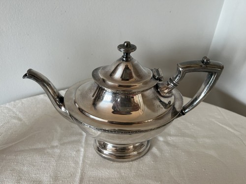 Vintage Wallace EPNS 4-teiliges versilbertes Teekanne Set silber gelötete Basis Art Deco - Bild 2 von 9