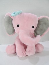 Bedtime Originals Twinkle Toes Pink Plush Elephant Stuffed Animal 10 Inch- Hazel