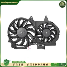 622540 For 2002-2009 Audi A4 Radiator Condenser Dual Cooling Fan Assembly