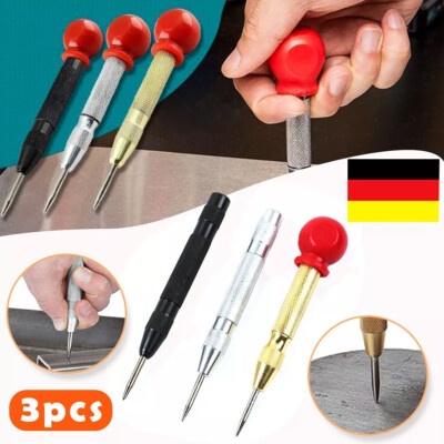 3x Körner Automatik mit Punch Selbstschlagender Spitz Automatischer Ankörner