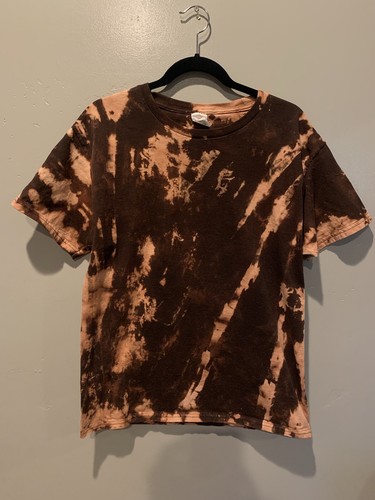 Men Shirt Size Large Reverse Bleach Tie 