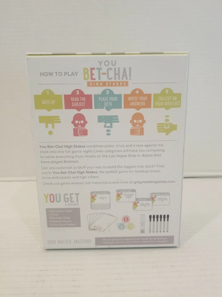 Gray Matter Card Game  You Bet-Cha! VG - Image 3 of 4