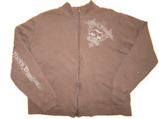 Harley Davidson Zip Sweatshirt Y2K Tribal Eagle Wings Skull Zip XL 44" Chest