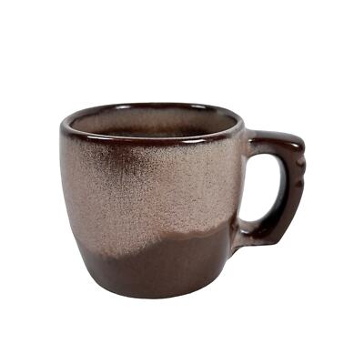Frankoma 5C Plainsman Brown Satin Coffee Cup Mug VG 