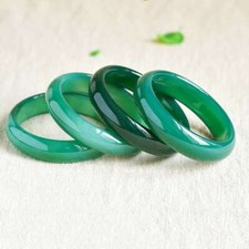 Certified 56-66mm A Grade Natural Green chalcedony agate Jade Gems Bangle