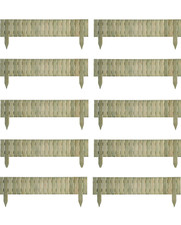 Heavy Duty Garden Wooden Log Edging Fence - Sturdy 90x30cm