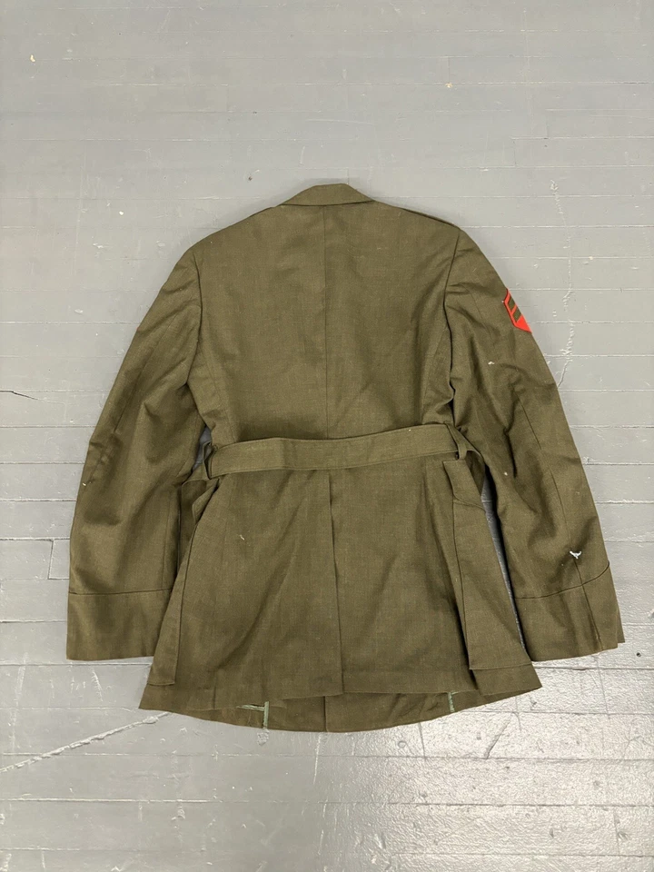 Vintage WWII US Marine Corps military wool coat Riffle expert 7 - Image 3 of 4