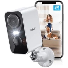 ieGeek Outdoor Wireless Security Camera 2K Home WiFi Battery CCTV System Alarm