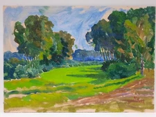 Ukrainian oil painting A wonderful day by M. Koshel 1992