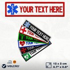 Parche Médico Personalizado NOMBRE Cinta Respondedor Bolsa Táctica K9 Militar Médico Paramédico