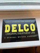 Delco Battery Decal 1960s