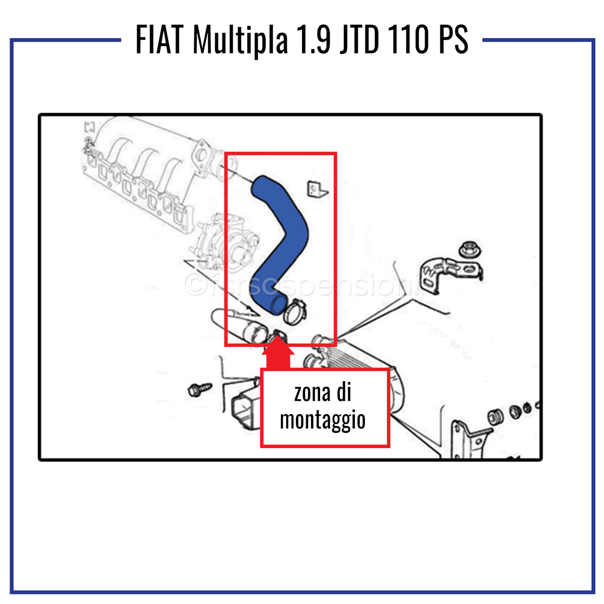 You.S Durite Turbo Entrée D'Air Pour Skoda Superb I (3U4) 1.9 Tdi - Kit
