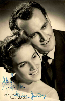 Autogrammkarte Autograph Film handsigniert Autogramm JULIA AXEN & HEINZ SCHULTZE