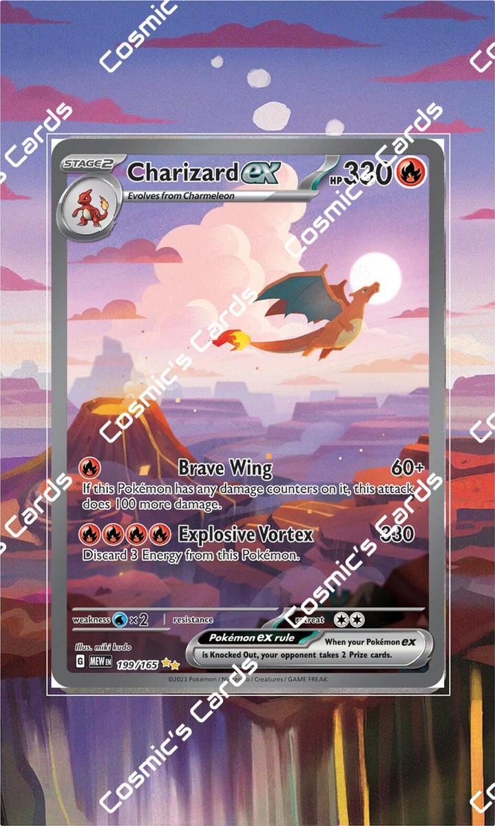 Charizard EX from Pokmon 151| Display Case Extended Art for Pokemon Card Charizard EX from Pokmon 151| Display Case Extended Art for Pokemon Card