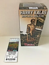 Philadelphia Phillies Harry Kalas Replica Statue with Ticket Stub 8/2016 NIB NEW