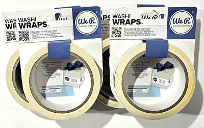 4 Pack Washi Wraps We R Memory Keepers 62 Ft Of Tape Everyday Blue