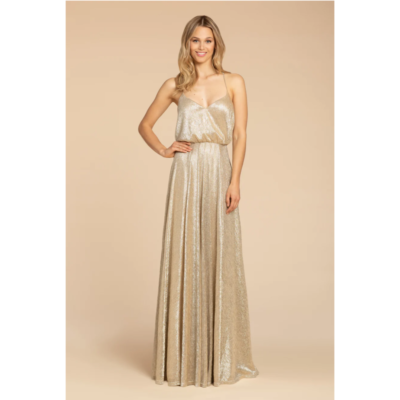 Hayley Paige Occasions Women's Gold Metallic Bridesmaid Gown Dress Size 10 | eBay Hayley Paige Occasions Women's Gold Metallic Bridesmaid Gown Dress Size 10 | eBay