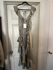 Show Your Mumu Samantha Ruffle Wrap Dress Sz L