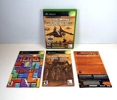 VTG Star Wars: The Clone Wars/Tetris Worlds (Microsoft Xbox, 2003) Complete CIB