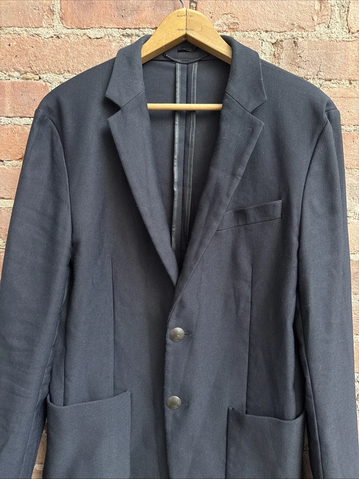 Diesel Black Gold Men’s Sport Jacket, Sz 48, Blue Cotton/Nylon Zip Detail - Image 4 of 4