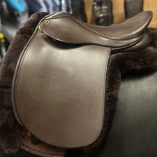 Jeffries Elegance Leather Saddle Show Brown 15" Wide pony