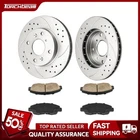 Front Drilled & Slotted Rotors and Ceramic Pads for 1998-2002 Honda Accord 2.3L