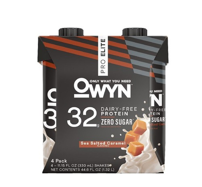 #ad OWYN Pro Elite 32g High Protein Shakes Sea Salt Caramel 11.15 oz 4 Count $7.87