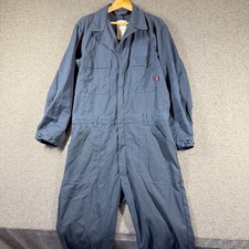 Excel Manufacturing Coveralls Mens 44L Navy Blue FR Flame Resistant Utility Work