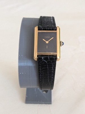 Cartier Vermeil Tank Armbanduhr Wristwatch Gold ca. 1970 mit Box & Papiere