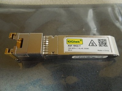 Lot of (4)  10Gtek ASF-10G2-T -  1, 2.5, 5, 10GB  - SFP+ RJ45 Base-T   30m