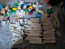 Huge Lot Thomas  Friends VINTAGE Wooden Railway Track Trains