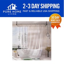 Elegant 100 EVA Shower Liner 72x72: Vibrant Rainbow Design for Your Bathroom