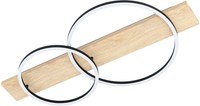 Schwarz Helle Holz Moderne Deckenlampe Deckenleuchte 3000K 1700Lm IP20