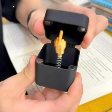 Funny Middle Finger Prank Gift in Box Christmas Creative Office Home Decoration*