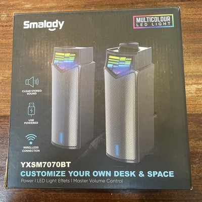 Smalody PC Lautsprecher abnehmbare Bluetooth Computer Boxen mit RGB LED für Deskt