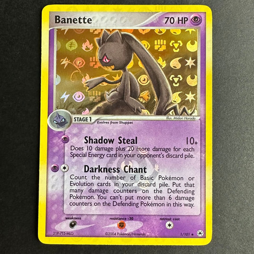 Pokemon TCG Banette EX Hidden Legends Reverse Holofoil 1/101 Rare NM