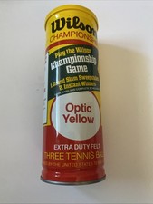 Vintage WILSON Tennis Balls Championship Game Sweepstakes Optic Yellow New