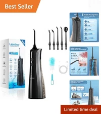 Water Dental Flosser - 5 Modes Cordless Portable Oral Irrigator, Waterproof, ...